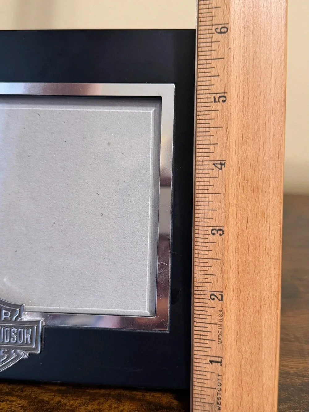Harley-Davidson Black & Silver Logo Photo Frame. 6x4 Photo